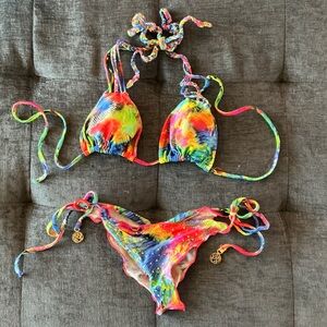 Luli Fama Multicolor Tie-Dye Bikini
